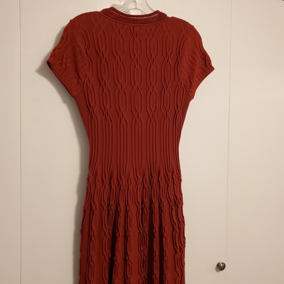The Kooples NWT Red Knit Dress with Jacquard Motif - Picture 3 of 6